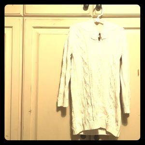 White cotton fisherman style hoodie